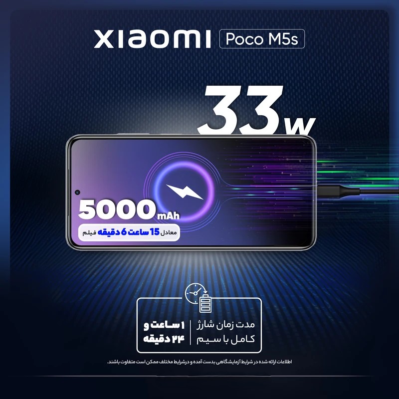 Poco M5s گوشی شیائومی Poco M5s رجیسترشده دو سیمکارت 256 گیگابایت با رم 8 گیگابایت - گلوبال