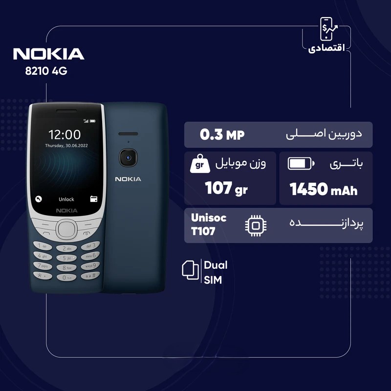 گوشی موبایل نوکیا مدل 8210 4G دو سیم کارت