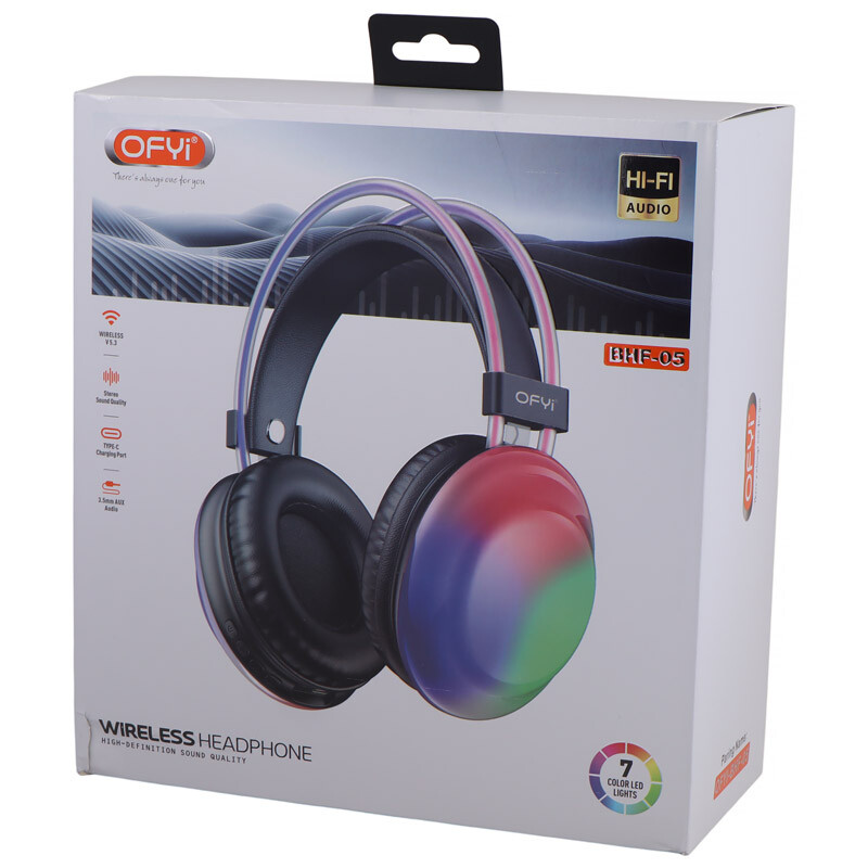 OFYI مدل BHF-05 RGB هدفون بلوتوثی OFYI مدل BHF-05 RGB