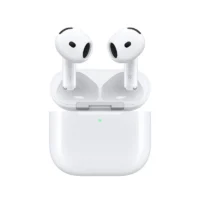 هدفون بلوتوثی اپل مدل AirPods 4 دارای نویز کنسلینگ، درگاه شارژ USB-Type-C و شارژ بی سیم، با قابلیت اتصال به چند دستگاه، پشتیبانی از فرمان لمسی و دستیار صوتی، نشانگر LED، مقاوم در برابر پاشش آب و گرد و غبار