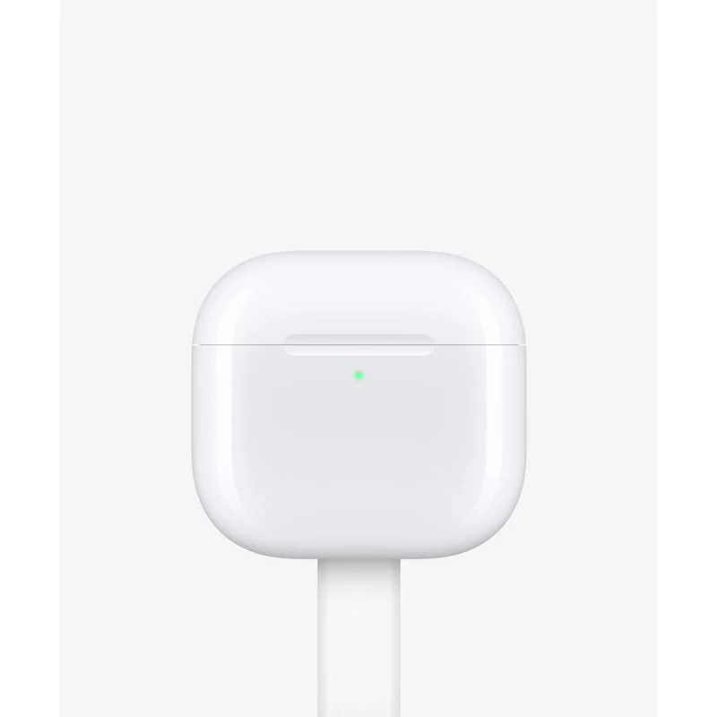 هدفون بلوتوثی اپل مدل AirPods 4 دارای نویز کنسلینگ، درگاه شارژ USB-Type-C و شارژ بی سیم، با قابلیت اتصال به چند دستگاه، پشتیبانی از فرمان لمسی و دستیار صوتی، نشانگر LED، مقاوم در برابر پاشش آب و گرد و غبار