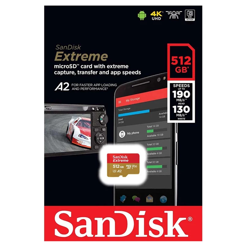 کارت حافظه microSDXC سن دیسک مدل Ultra A1 کلاس 10 استاندارد UHS-I سرعت 150MBps ظرفیت 512 گیگابایت