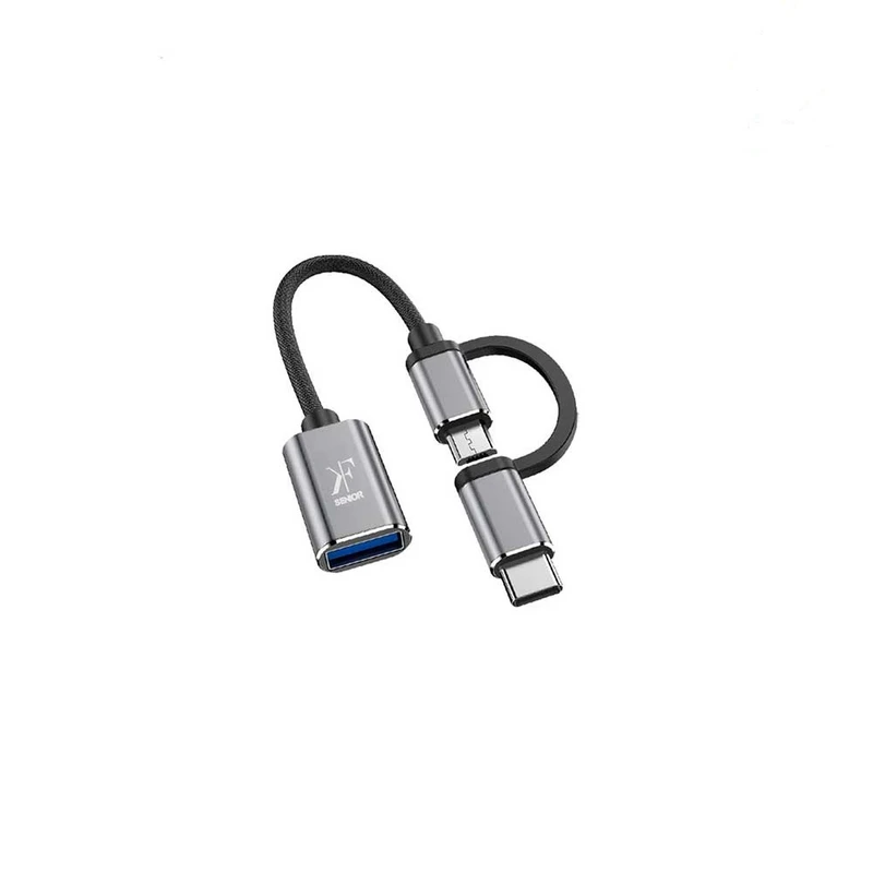 مبدل OTG USB به microUSB و USB-c کی اف-سنیور مدل A330